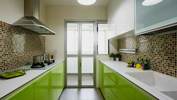 corrridor kitchen design